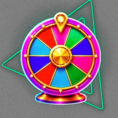 Colourful prize wheel