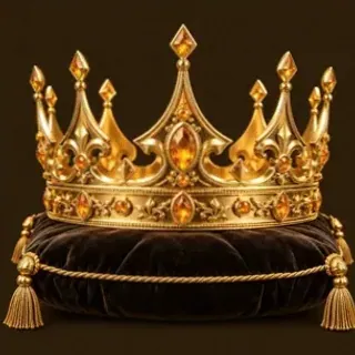 Gold crown on cushion — Richard Casino