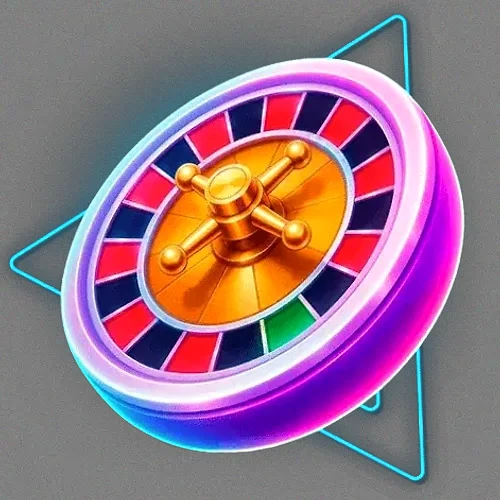 Neon roulette wheel